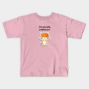 Cat (secretly judging you) Kids T-Shirt